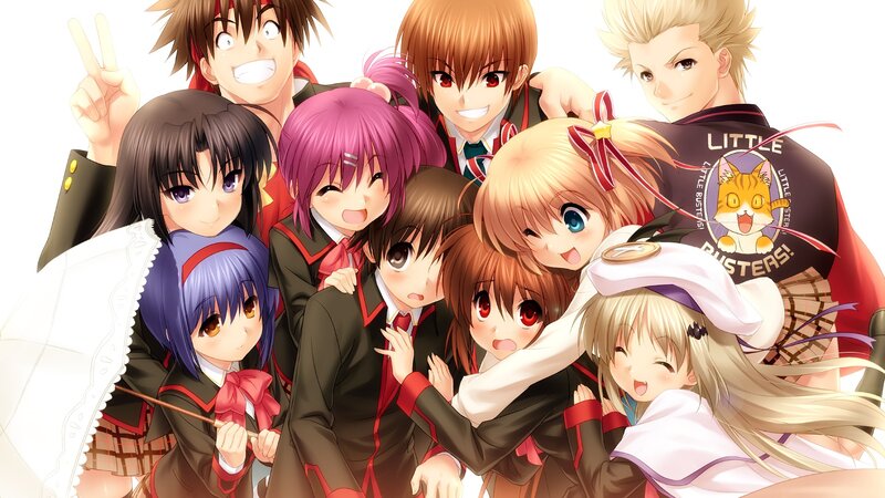 Group of Anime Characters — Brown, Happy