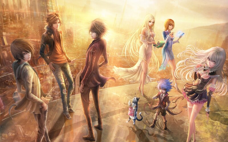 Group of Anime Characters — Gold