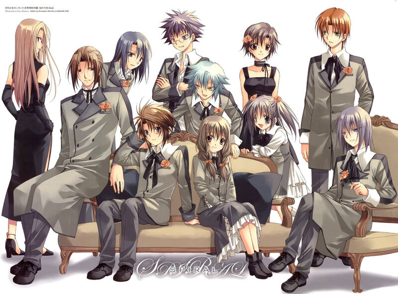 Group of Anime Characters — Gray, Calm