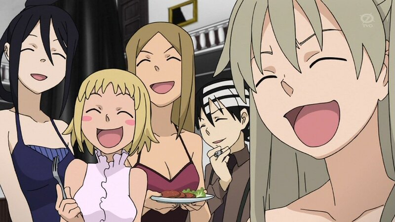 Group of Anime Characters — Gray, Happy