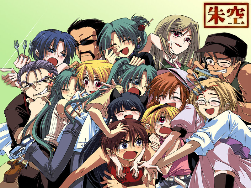 Group of Anime Characters — Green, Chaotic, Manga, Anime Characters
