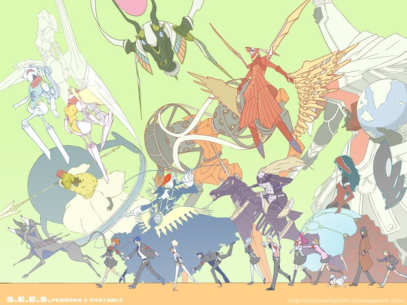 Group of Anime Characters — Green, Chaotic, Monsters