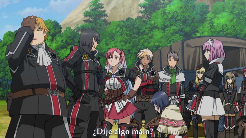 Group of Anime Characters — Green, Dramatic, Afternoon, Military Uniforms