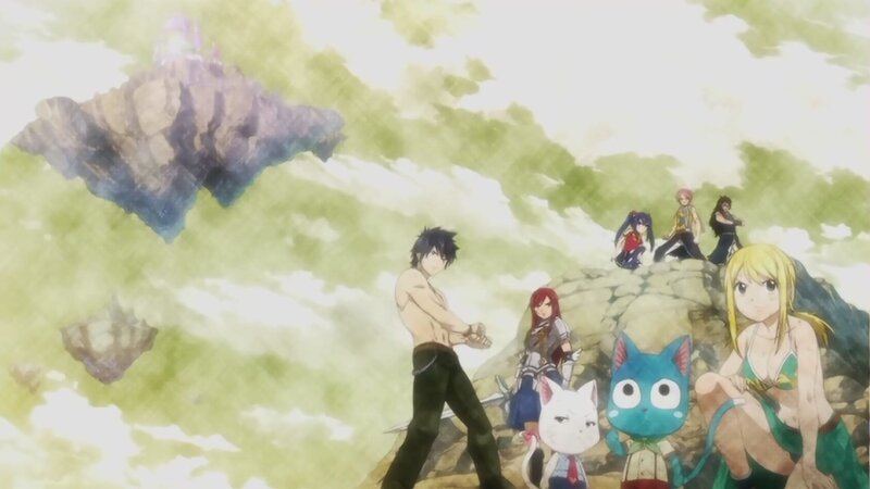 Group of Anime Characters — Green, Dramatic, Cat-like Creatures