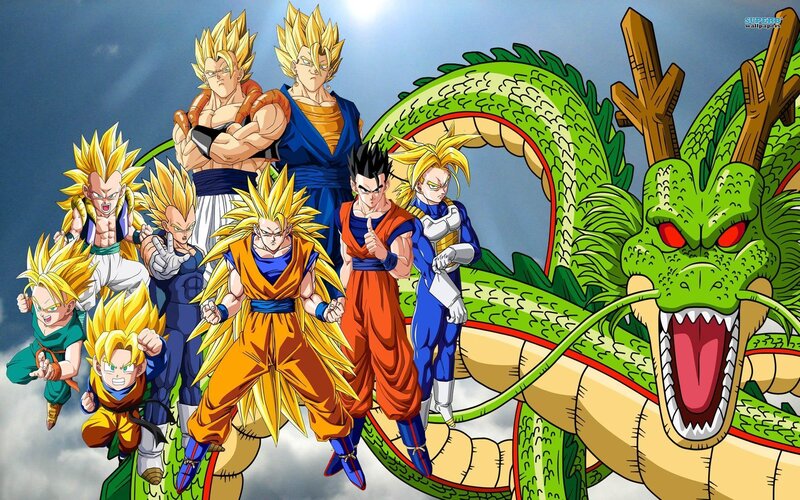 Group of Anime Characters — Green, Dramatic, Dragon
