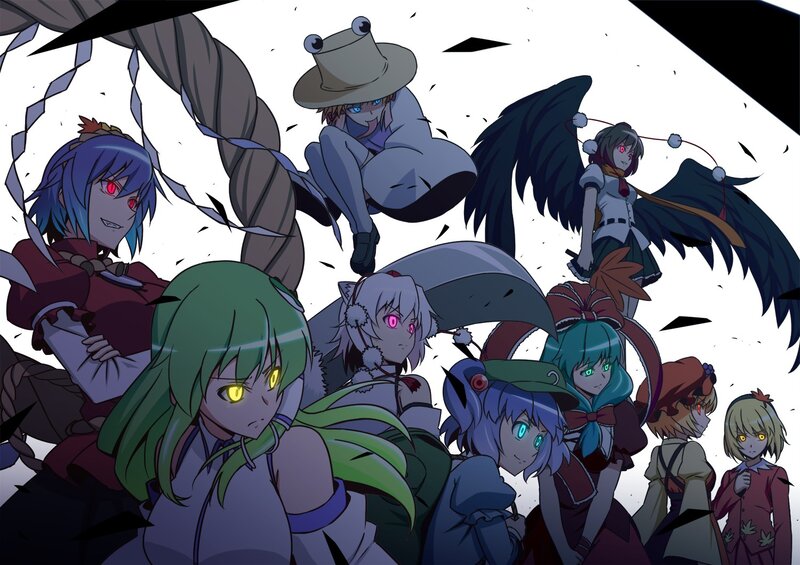 Group of Anime Characters — Green, Dramatic, Fantasy Creatures