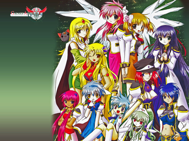 Group of Anime Characters — Green, Dramatic, Night, Winged Characters