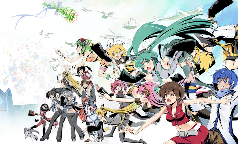 Group of Anime Characters — Green, Dynamic