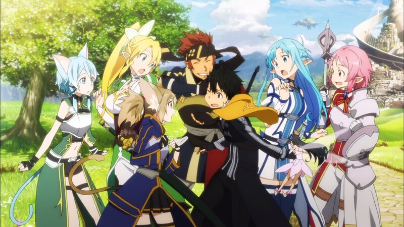 Group of Anime Characters — Green, Peaceful, Afternoon, Fantasy World, Elves