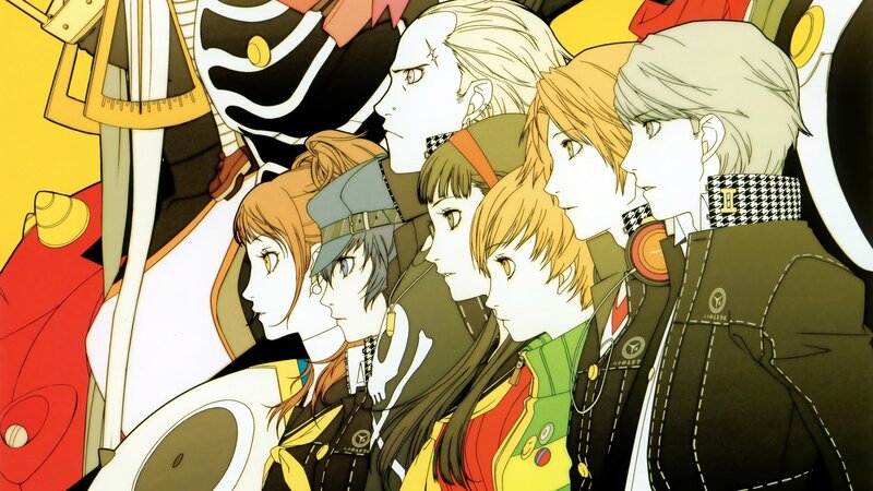 group of anime characters in profile