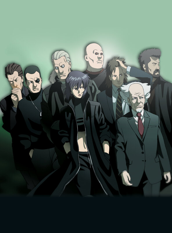 Group of anime characters in suits