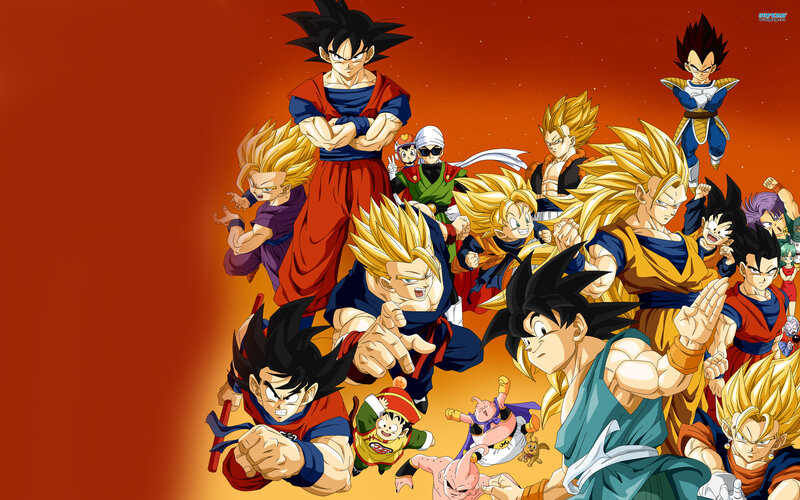 Group of Anime Characters — Orange, Dramatic, Anime Characters, Spiky Hair