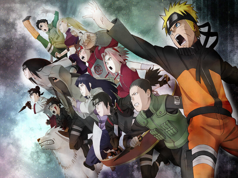 Group of Anime Characters — Orange, Dramatic, Manga