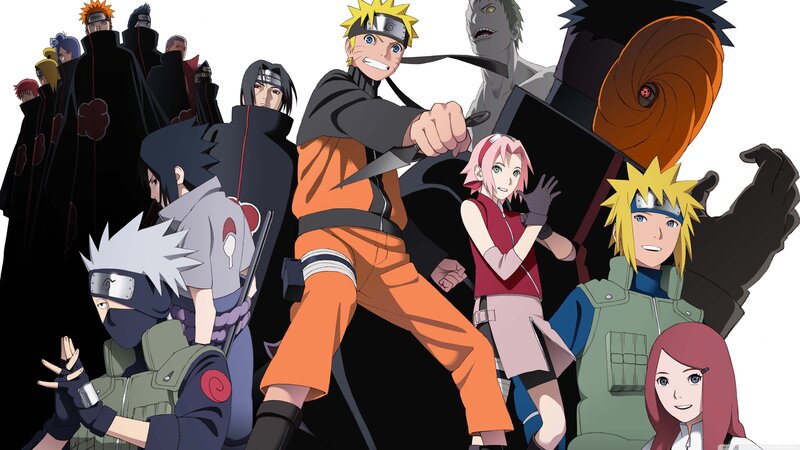 Group of Anime Characters — Orange, Dramatic, Ninja