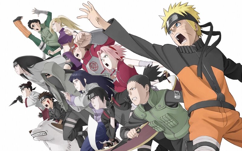 Group of Anime Characters — Orange, Dynamic, Intense
