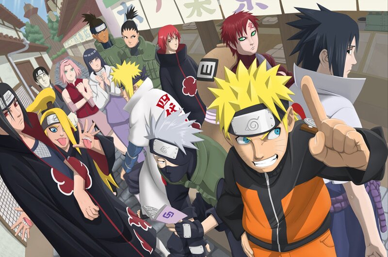 Group of Anime Characters — Orange, Energetic