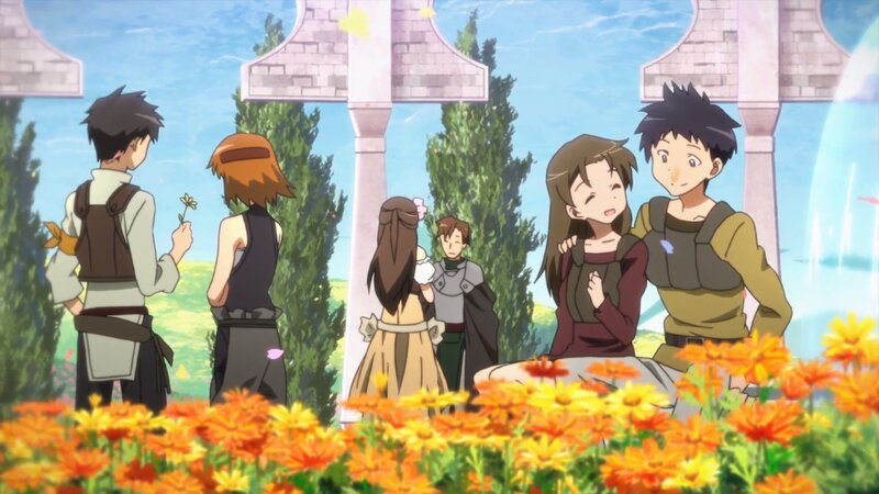 Group of Anime Characters — Orange, Peaceful