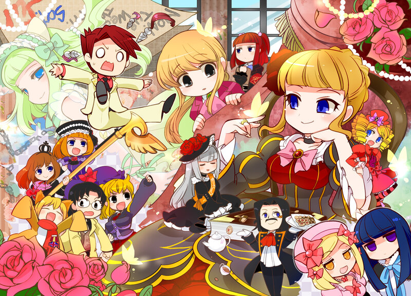 Group of Anime Characters — Pink, Chaotic