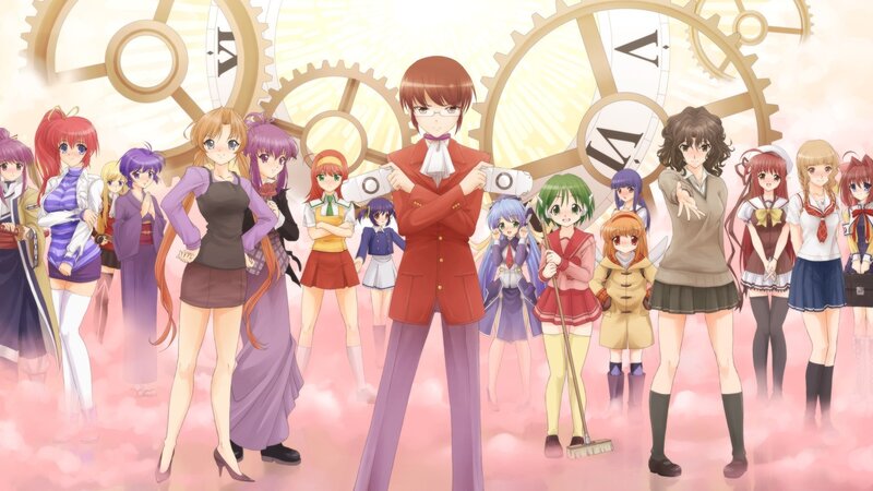 Group of Anime Characters — Pink, Dreamy