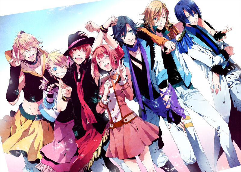 Group of Anime Characters — Pink, Energetic, Anime Art