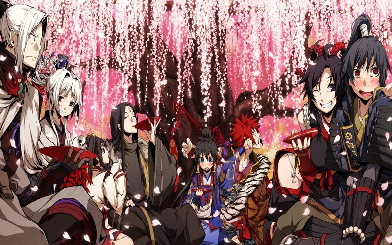 Group of Anime Characters — Pink, Festive, Spring
