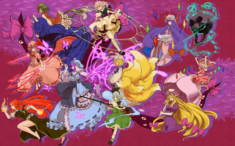 Group of Anime Characters — Purple, Chaotic, Magic