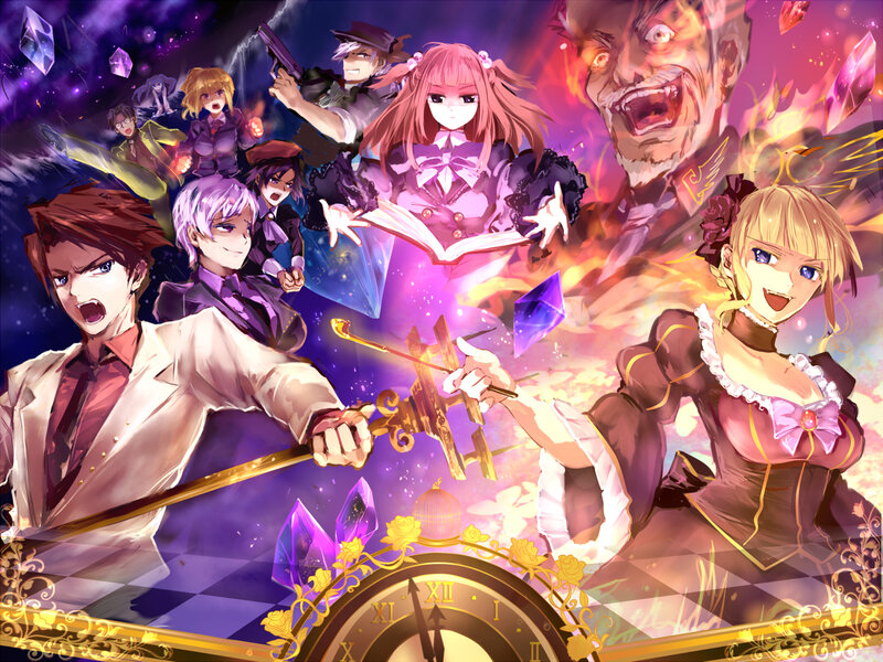 Group of Anime Characters — Purple, Dramatic, Magic
