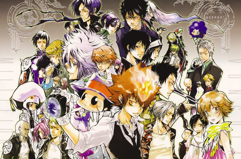 Group of Anime Characters — Purple, Dramatic, Manga, Action
