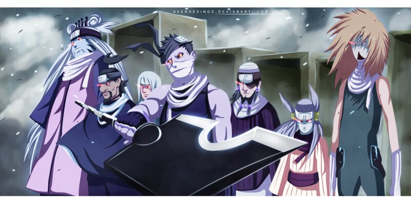 Group of Anime Characters — Purple, Dramatic, Masks