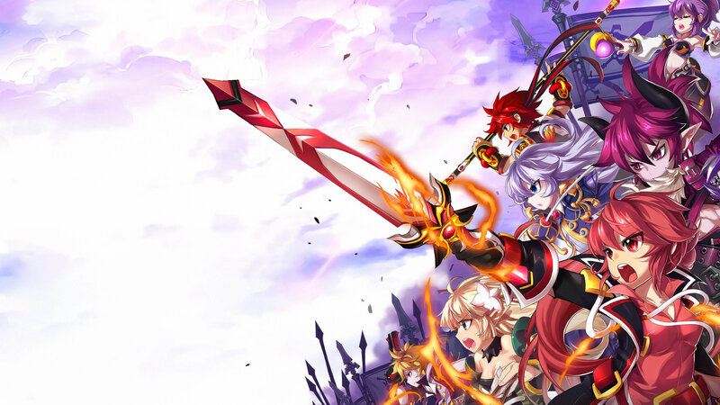 Group of Anime Characters — Purple, Dramatic, Sword, Fire