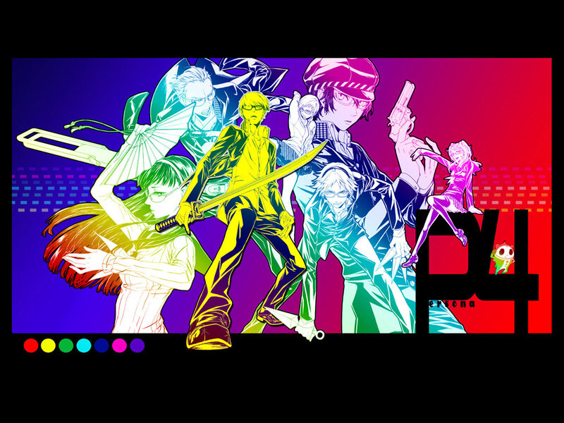Group of Anime Characters — Purple, Dramatic, Swords, Guns