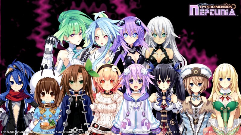 Group of Anime Characters — Purple, Dramatic, Video Game