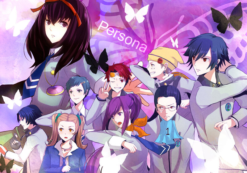 Group of Anime Characters — Purple, Dreamy