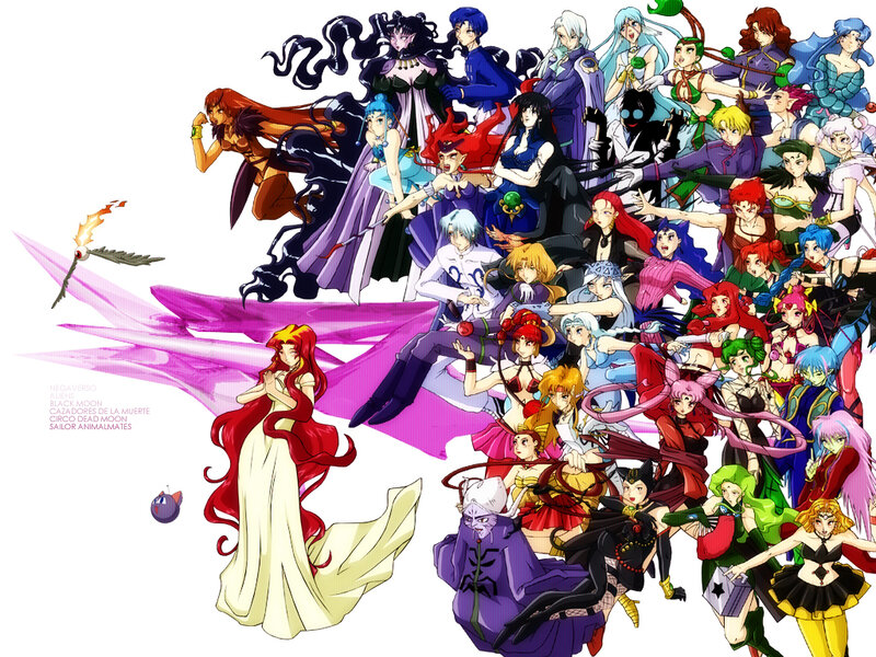Group of Anime Characters — Purple, Dynamic