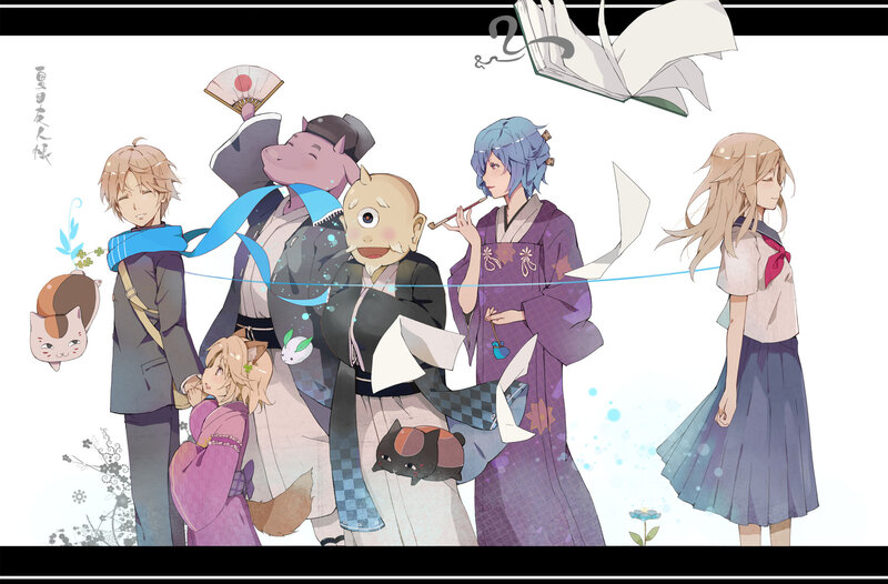 Group of Anime Characters — Purple, Serene