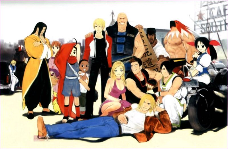 Group of Anime Characters — Red, Action