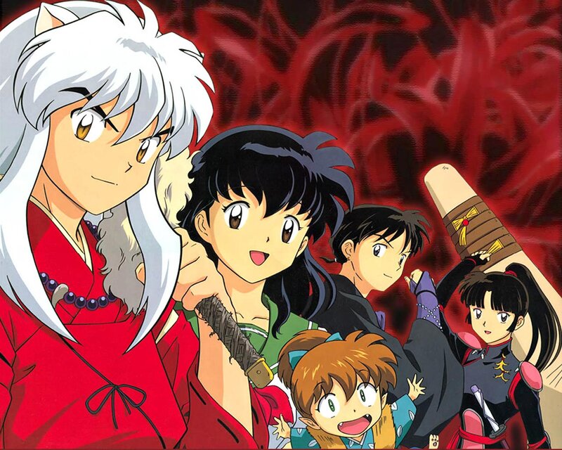 Group of Anime Characters — Red, Dramatic, Dog Ears