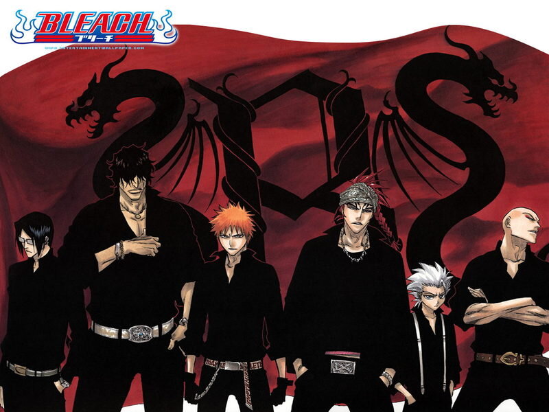 Group of Anime Characters — Red, Dramatic, Dragons