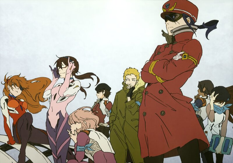Group of Anime Characters — Red, Dramatic, Military Uniform