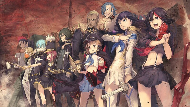 Group of Anime Characters — Red, Dramatic, Sword, Military Uniforms