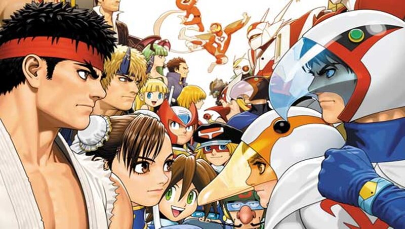 Group of Anime Characters — Red, Dynamic, Energetic