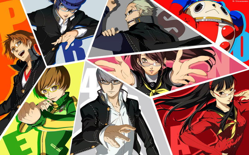 Group of Anime Characters — Red, Dynamic, Manga