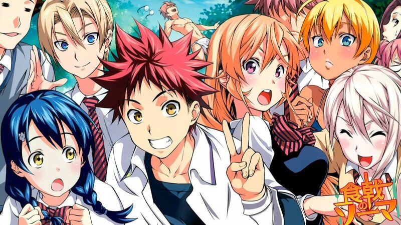 Group of Anime Characters — Red, Energetic, Afternoon