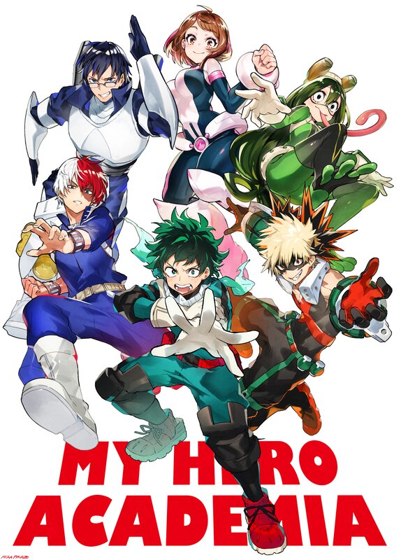 Group of Anime Characters — Red, Energetic, Superheroes