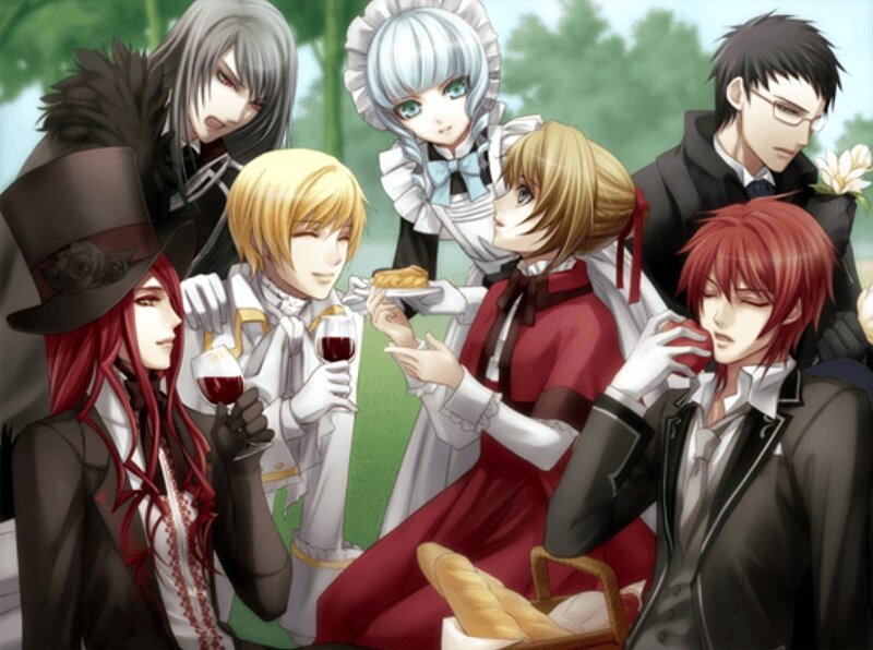 Group of Anime Characters — Red, Formal
