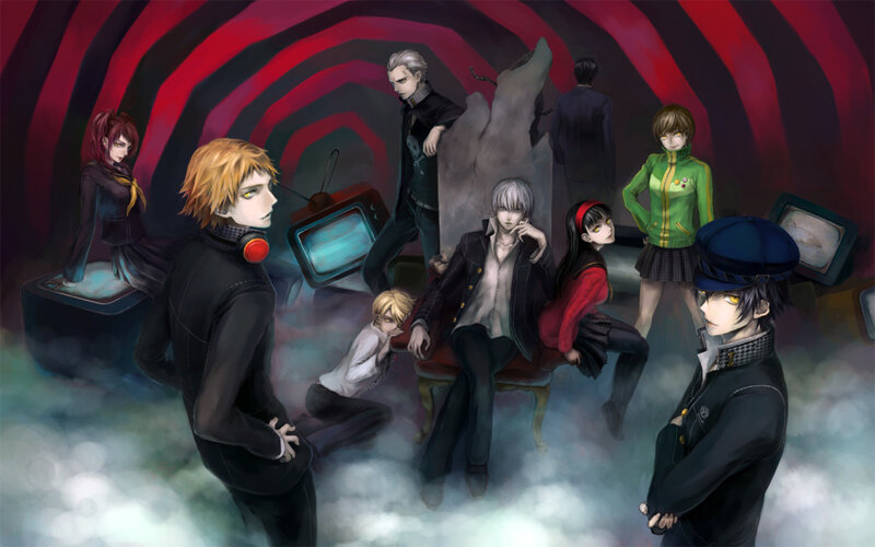 Group of Anime Characters — Red