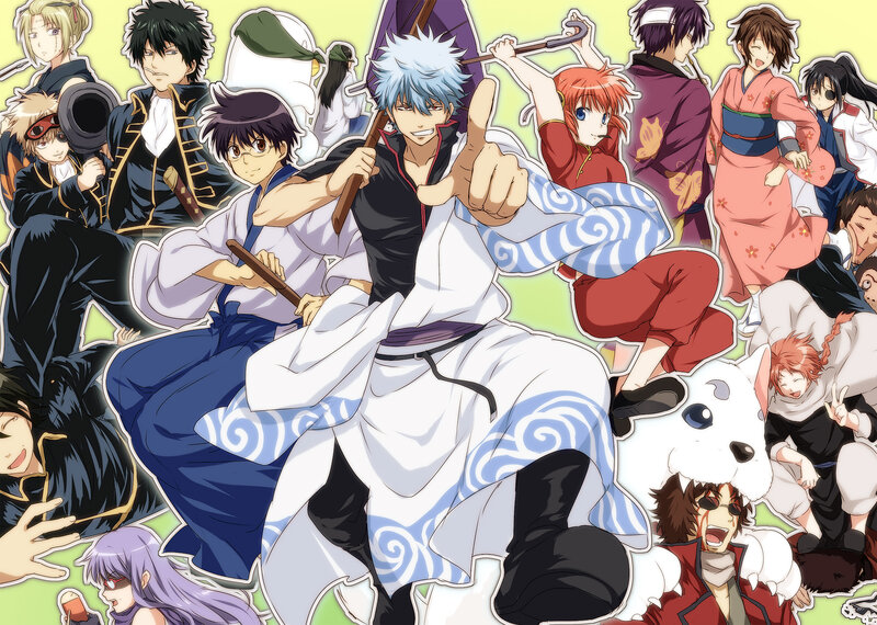 Group of Anime Characters — White, Chaotic, Swords
