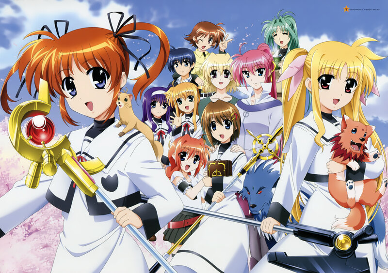 Group of Anime Characters — White, Cheerful, Spring