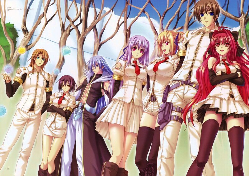 Group of Anime Characters — White, Confident
