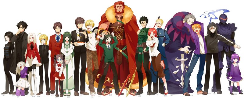 Group of Anime Characters — White, Dramatic, Fantasy